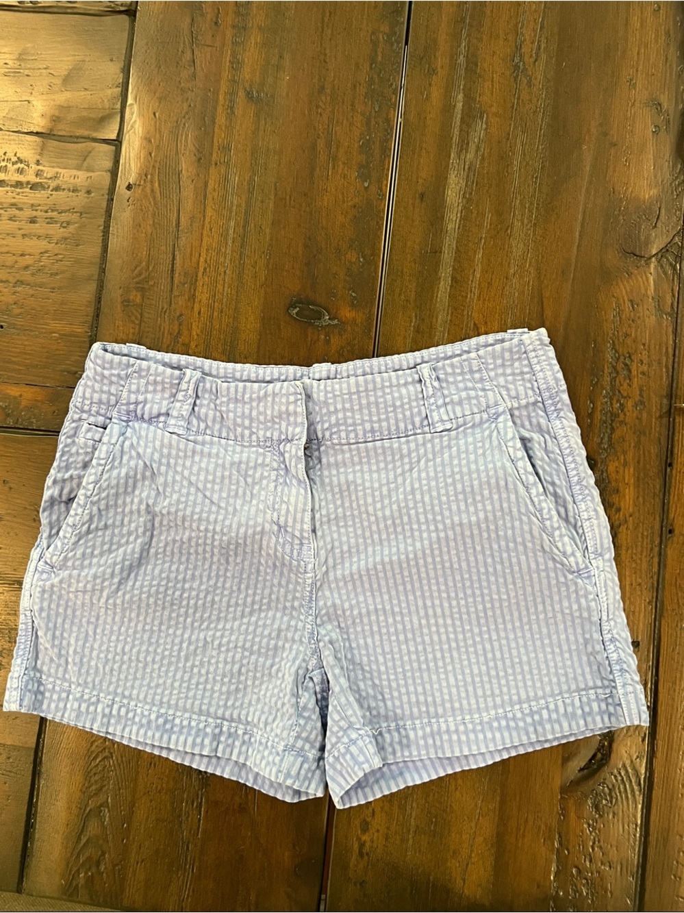 Vineyard Vines Light Lavender Seersucker Women’s Flat Front Shorts